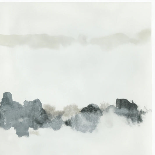 Black and White Hillscape II Art Print