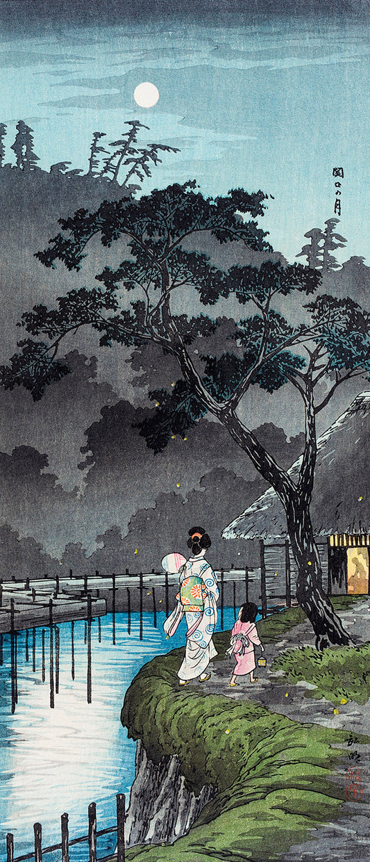 Moon at Sekiguchi by Hiroaki Takahashi Art Print