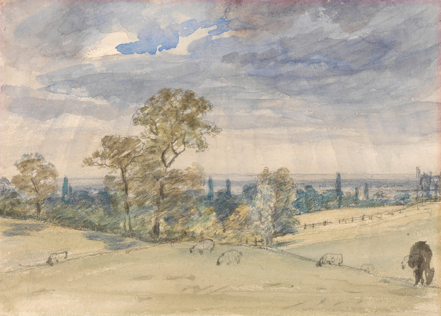 Suffolk Landscape by John Constable Art Print
