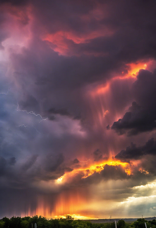 Colorful Vibrant Stormy Sky Photograph Art Print
