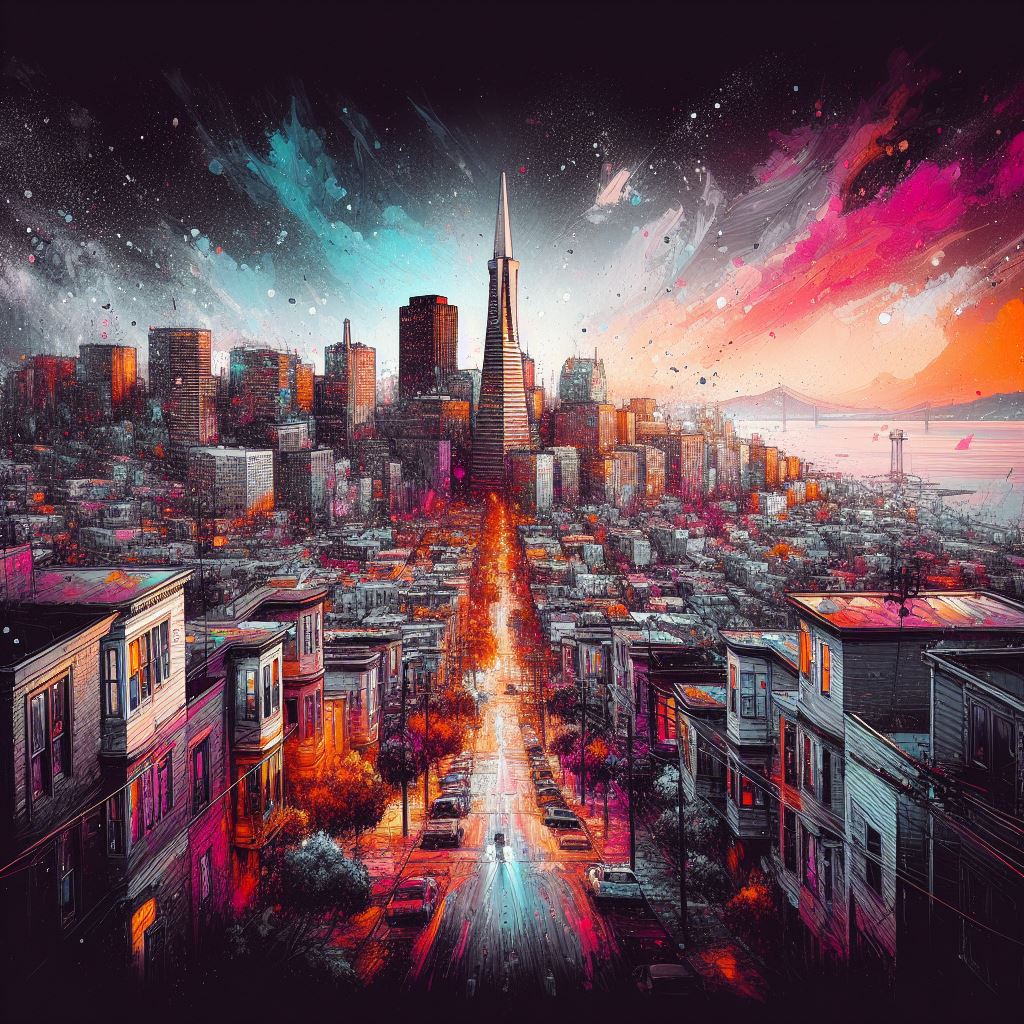 Abstract San Francisco Illustration I Art Print