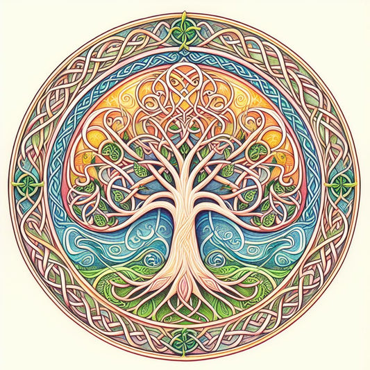 Celtic Drawing of The Tree of Life Art Print