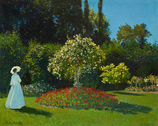 Lady in The Garden by Claude Monet