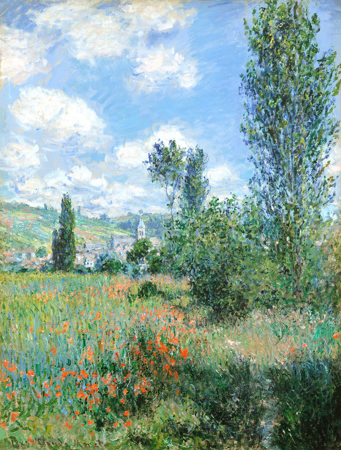View of Vetheuil by Claude Monet