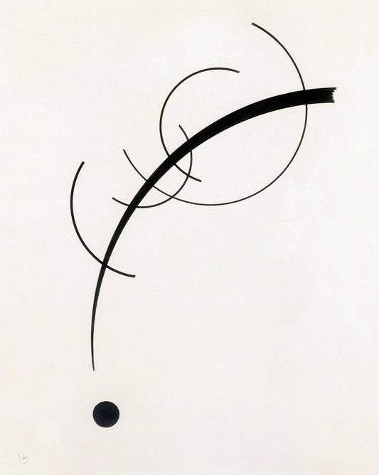Free Curve to the Point by Wassily Kandinsky