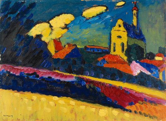 Study of Murnau - Landscape with Church by Wassily Kandinsky