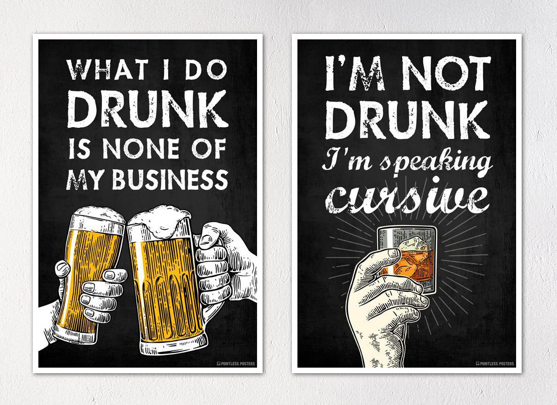 Alcohol Drinking Posters - drinking quotes and sayings