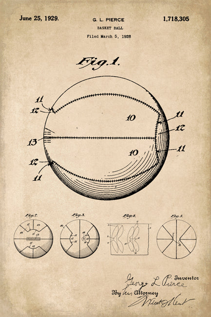 Basketball Patent Art Print