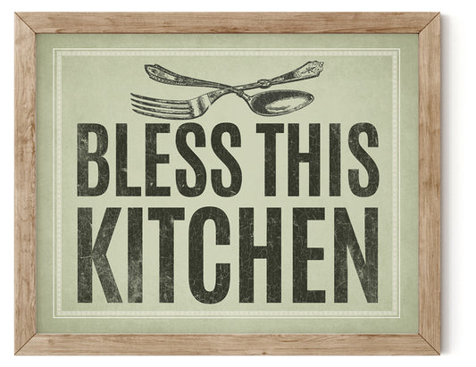 Bless This Kitchen Canvas Print