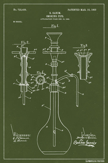 Bong Patent Art Poster