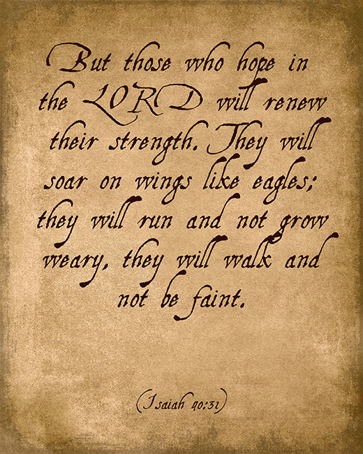 But Those Who Hope In The Lord (Isaiah 40:31), bible verse art print