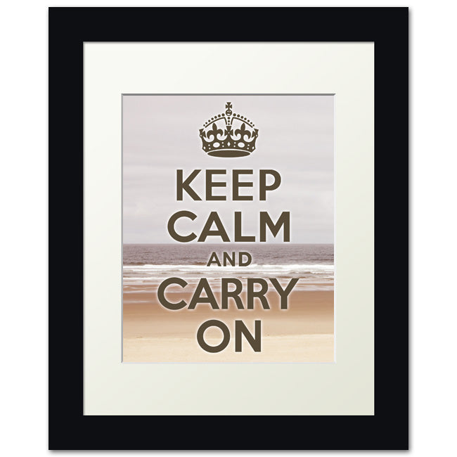 Keep Calm And Carry On, framed print (shoreside 2)