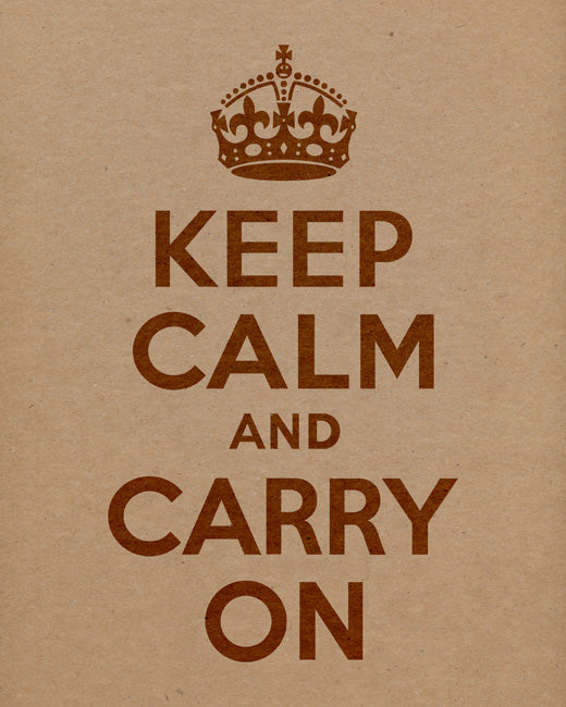 Keep Calm and Carry On, premium art print (cardboard)