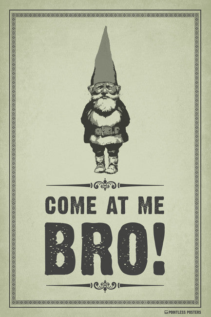 Come At Me Bro (Gnome) Poster
