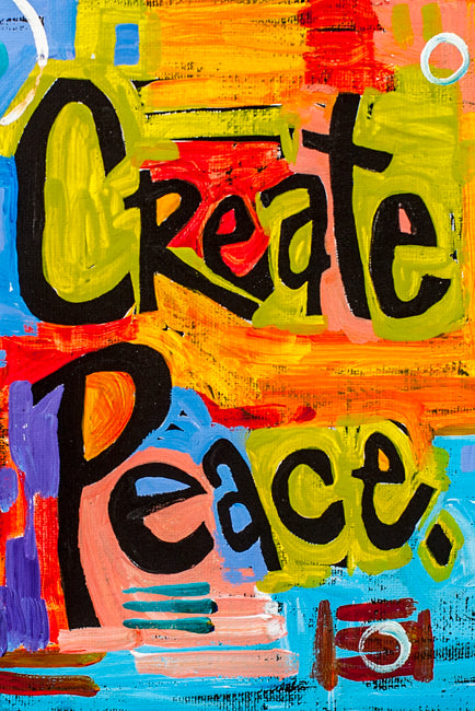 Create Peace by Ben Mann Motivational Poster Print