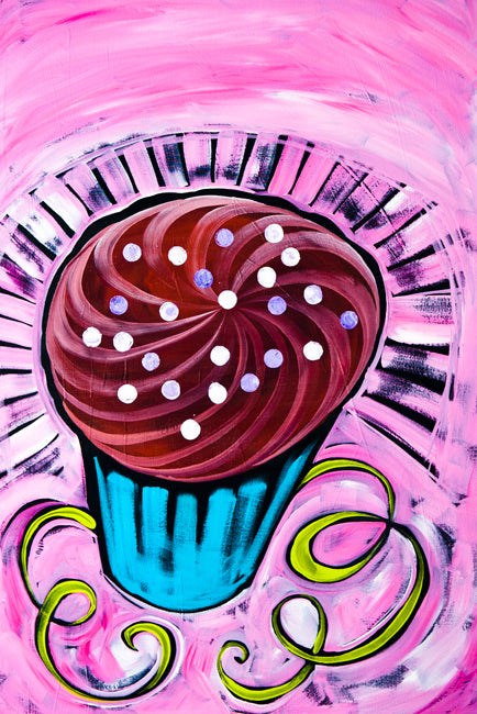 Cupcake On Pink by Ben Mann Poster Print