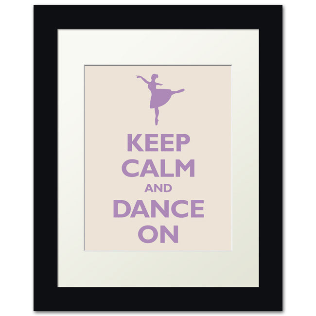 Keep Calm and Dance On, framed print (champagne)