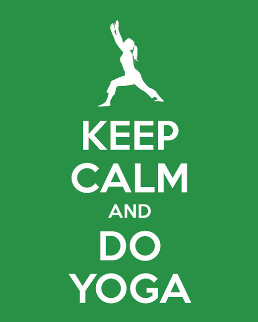 Keep Calm and Do Yoga, premium art print (kelly green)