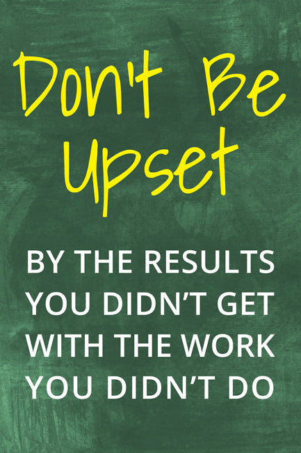 Don't Be Upset, motivational classroom poster