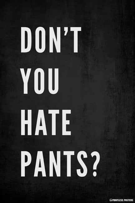 Don't You Hate Pants Poster