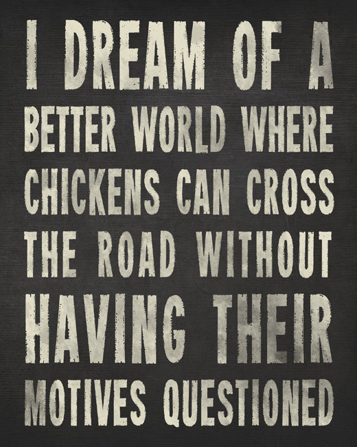 I Dream Of A Better World (charcoal), removable wall decal
