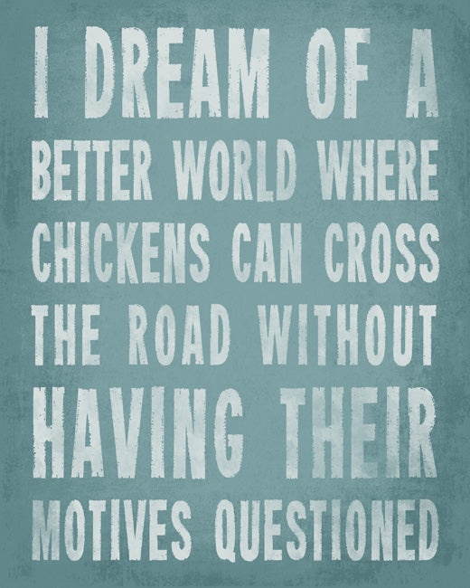 I Dream Of A Better World (sea breeze), removable wall decal