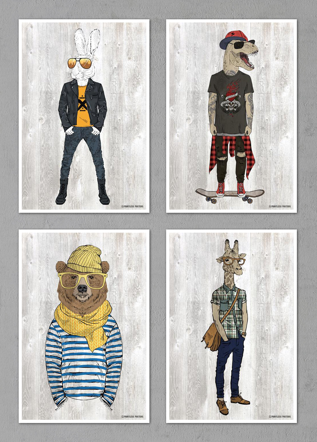 Dressed Up Animals Posters