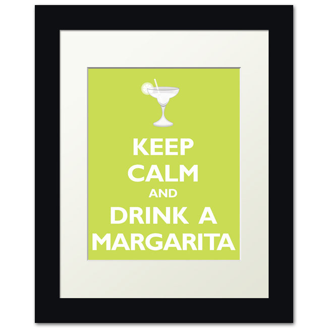 Keep Calm and Drink A Margarita, framed print (citrus)