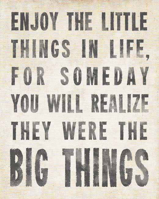 Enjoy The Little Things (antique white), removable wall decal
