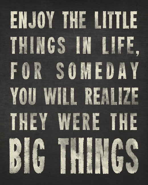 Enjoy The Little Things (charcoal), removable wall decal