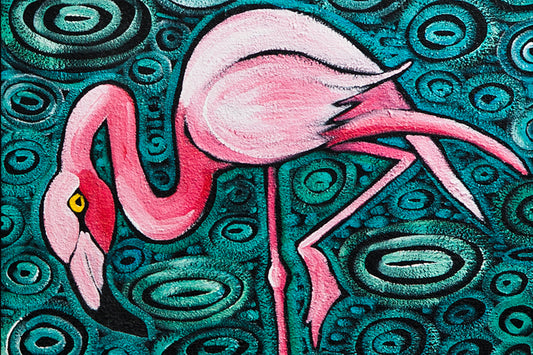 Flamingo Rain by Ben Mann Poster Print