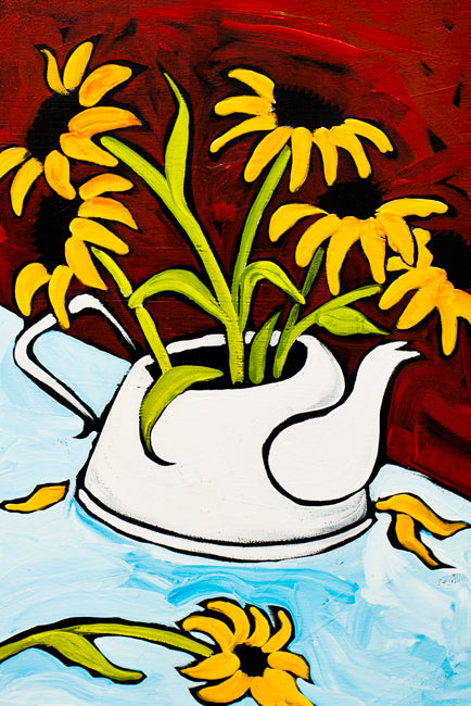 Flower Kettle by Ben Mann Poster Print