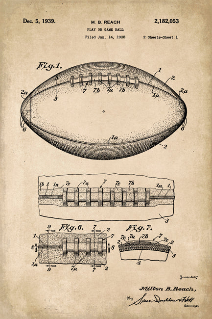 Football Patent Art Print