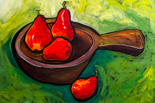 Four Pears by Ben Mann Poster Print
