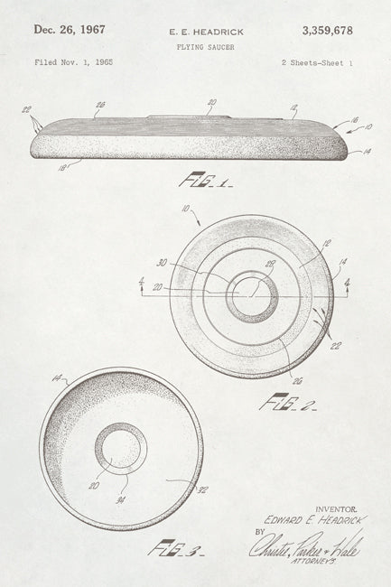 Frisbee Patent Art Print