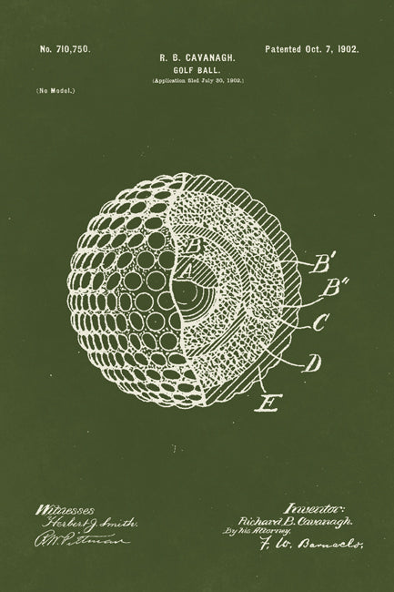 Golf Ball Patent Art Print