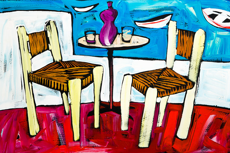 Greek Taverna by Ben Mann Poster Print
