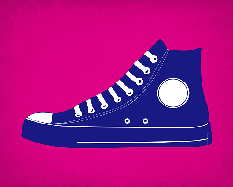 High Top Hot Pink, pop art print