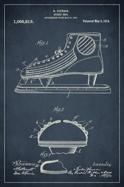 Hockey Skate Patent Art Print