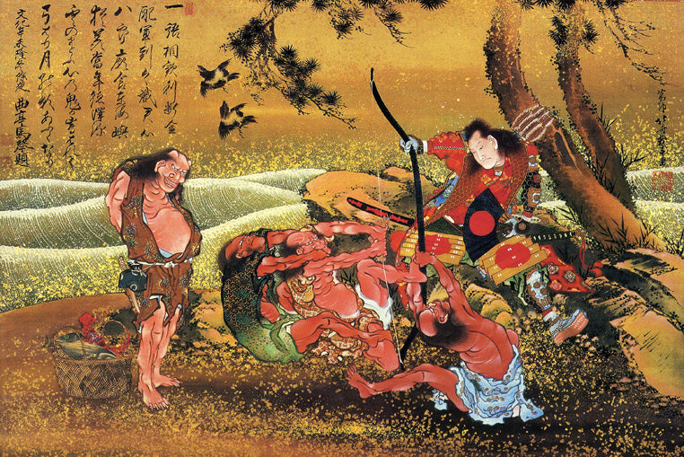 Tametomo And The Demons by Katsushika Hokusai, art print