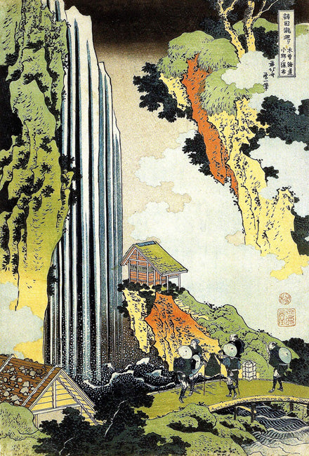 Waterfall by Katsushika Hokusai, art print