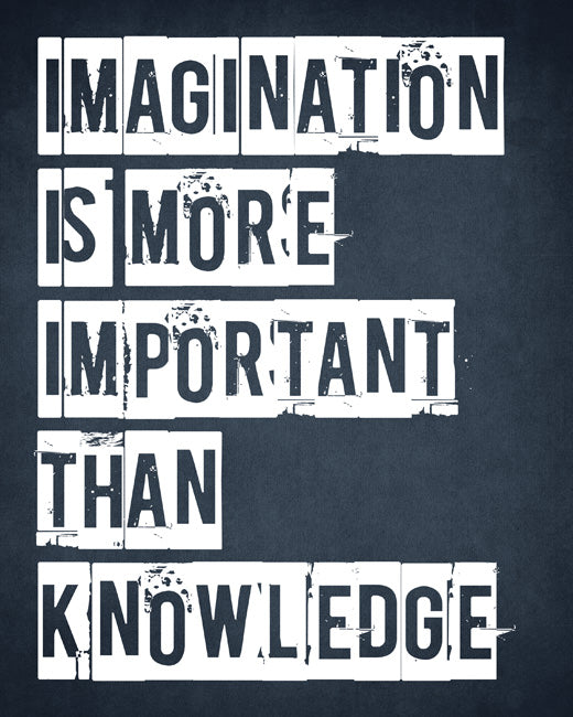 Imagination, premium art print (distressed navy)