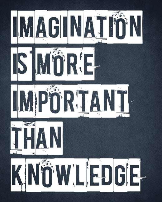 Imagination Is More Important Than Knowledge, removable wall decal