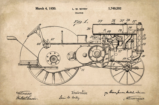 John Deere Tractor Patent Art Print