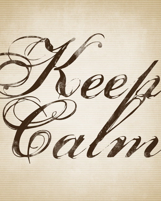 Keep Calm, premium art print (distressed khaki)