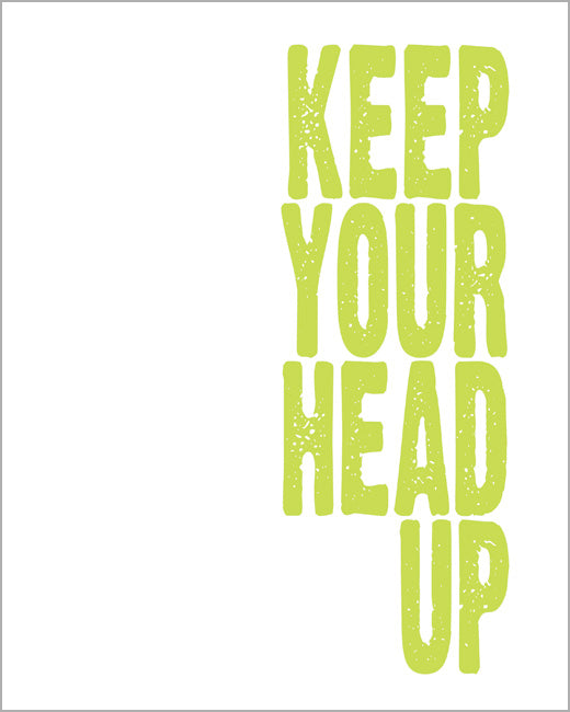 Keep Your Head Up, premium art print (citrus)