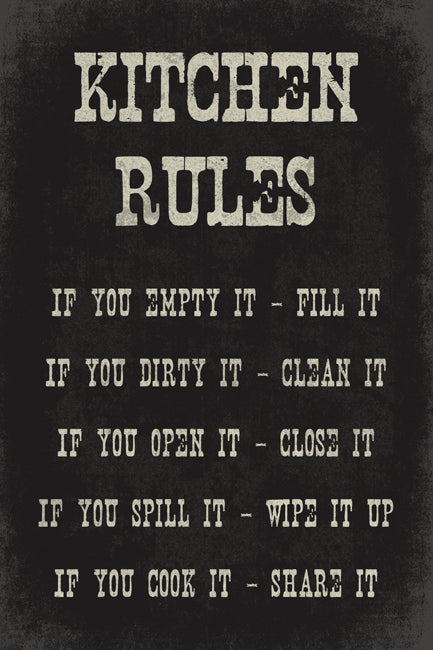Kitchen Rules, poster print