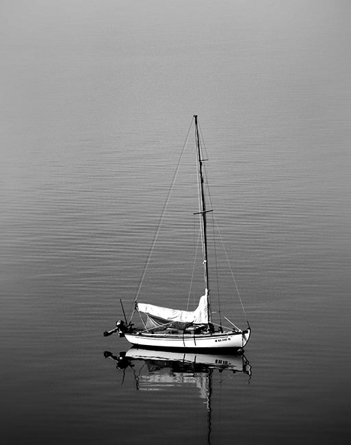 Lone Sailboat, art print