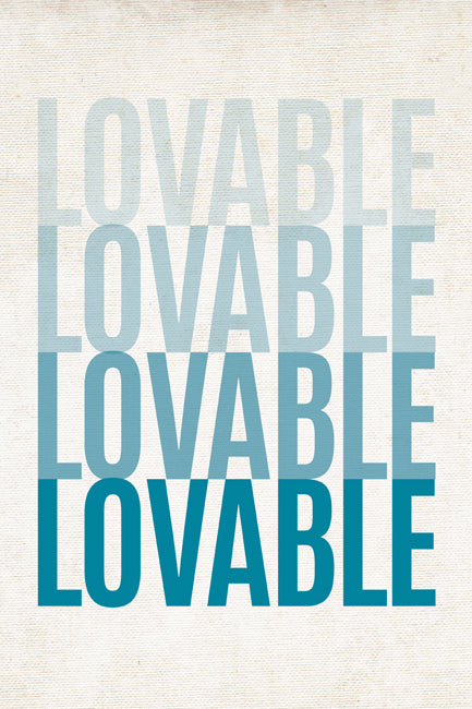 Lovable, ombre poster print
