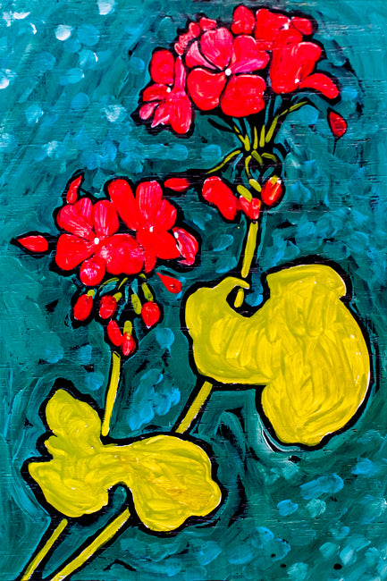Mama's Geraniums by Ben Mann Poster Print